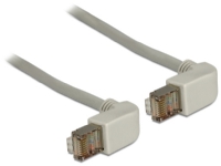 Delock - Koblingskabel - RJ-45 (hann) til RJ-45 (hann) - 50 cm - skjermet, beskyttet tvunnet parkabel (STTP) - CAT 6 - 90°-kontakt, formstøpt - grå