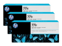 HP 771C - 3-pack - 775 ml - fotosort - original - blekkpatron - for DesignJet Z6200, Z6600, Z6610, Z6800, Z6810