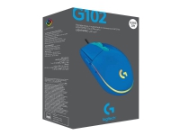 Logitech Gaming Mouse G102 LIGHTSYNC - Mus - høyrehendt - optisk - 6 knapper - kablet - USB - blå