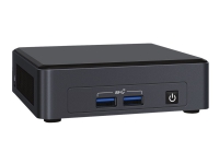 Intel Next Unit of Computing Kit 11 Pro - NUC11TNKi5 - Mini-PC - Core i5 1135G7 / 2.4 GHz - RAM 0 GB - uten HDD - Iris Xe Graphics - GigE, 2.5 GigE - WLAN: 802.11a/b/g/n/ac/ax, Bluetooth 5.1 - monitor: ingen