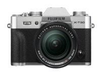 Fujifilm X -T30 II + 18-55mm, 26,1 MP, 9600 x 2160 piksler, X-Trans CMOS 4, 4K Ultra HD, Berøringsskjerm, Sølv, Sort