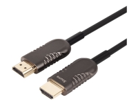 Unitek Y-C1031BK - HDMI-kabel - HDMI hann til HDMI hann - 30 m - skjermet hybrid kobber/fiber-optikk - svart - 4K-støtte, aktiv
