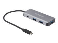 StarTech.com 4 Port USB C Hub w/ 3x USB A & 1x USB C, SuperSpeed 10Gbps USB Type-C, USB 3.1/3.2 Gen 2 Hub, USB Bus Powered, Compact USB-C to USB Adapter Hub, Portable/Laptop Hub, Aluminum - Windows/macOS/Linux (HB31C3A1CB) - Hub - 1 x USB-C + 3 x USB