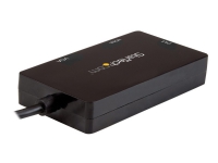 StarTech.com 4K USB C to HDMI, VGA & DVI Multi Port Video Display Adapter for Mac / Windows Laptop & Monitor (CDPVGDVHDBP) - Video adapter - USB-C hann til HD-15 (VGA), DVI-I, HDMI hunn - 15 cm - svart - aktiv omformer, 4K30 Hz (3840 x 2160) støtte (