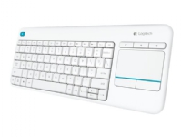 Logitech Wireless Touch Keyboard K400 Plus - Tastatur - trådløs - 2.4 GHz - Spansk - hvit