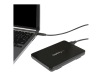StarTech.com USB 3.1 (10Gbps) Type-C Enclosure - Tool-Free Enclosure - External Hard Drive Enclosure for 2.5in SATA SSD/HDD (S251BPU31C3) - Drevkabinett - 2.5 - SATA 6Gb/s - USB 3.1 (Gen 2) - svart