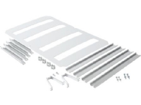 ENSTO Vægskab dinskinneindsats profilhøjde 32,5 mm 4 x 17 modul DIN-indsats for 400 x 600 mm kapsling komplet