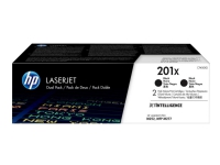 HP 201X - 2-pack - Høy ytelse - svart - original - LaserJet - tonerpatron (CF400XD) - for Color LaserJet Pro M252dn, M252dw, M252n, MFP M274n, MFP M277c6, MFP M277dw, MFP M277n