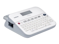 Brother P-Touch PT-D400 - Etikettmaker - S/H - termotransfer - Rull (1,8 cm) - inntil 20 mm/sek - cutter - hvit