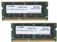 Mushkin Essentials - DDR3 - sett - 16 GB: 2 x 8 GB - SO DIMM 204-pin - 1333 MHz / PC3-10666 - CL9 - 1.5 V - ikke-bufret - ikke-ECC