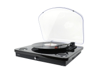 Denver VPL-210BLACK, Direktedrevet platespiller, Sort, 33 1/3,45,78 RPM, SD, Next, Pause, Play, Forrige, Kraft indikator