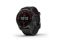 Garmin fenix 7S Solar - 42 mm - skifergrå - sportsur med bånd - silikon - svart - håndleddstørrelse: 108-182 mm - display 1.2 - 16 GB - Bluetooth, Wi-Fi, ANT+ - 63 g