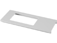 HAGER Lågudsnit 2SO/BR 130 PH dobbelt modul for Opus Længde 250 mm, hulstart 40 mm Perlehvid ral 9016 plast