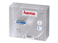 Hama - CD-lomme - kapasitet: 1 CD - gjennomsiktig (en pakke 5)