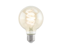 Eglo - LED-lyspære - form: G80 - E27 - 4 W (ekvivalent 25 W) - klasse G - varmt hvitt lys - 2200 K