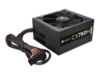 CORSAIR CX-M Series CX750M - 2015 Edition - strømforsyning (intern) - ATX12V 2.3/ EPS12V 2.91 - 80 PLUS Bronze - AC 100-240 V - 750 watt - aktiv PFC - Europa - matt svart