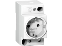 SCHNEIDER ELECTRIC Acti9 modulstikkontakt iPC 16A PN med sidejord (tysk system) til montering på DIN-skinne. Bredde 45 mm