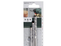 Bosch Accessories 2609255416 Hårdmetal Beton-spiralbor-sæt 3 dele 5 mm, 6 mm, 8 mm Cylinderskaft 1 Set