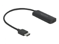 Delock - Video adapter - HDMI, Micro-USB type B (kun strøm) til USB-C hunn - 24 cm - svart - støtte for 4K 60 Hz (3840 x 2160), Lontium LT6711A chipset