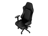 Noblechairs Hero - Stol - ergonomisk - armlener - T-formet - tipping - roterende - aluminium, polyuretan, stål, minneskumplast, polyuretan vegansk imitasjonslær - svart