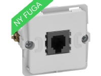LAURITZ KNUDSEN Udtag FUGA 1xRJ11 6/6 polet 1 modul indsats med skrue tilslutning, leveres uden afdækning