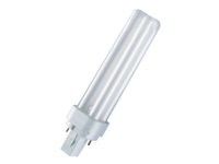 OSRAM DULUX D - Ikke-integrert kompakt fluorescerende lyspære - form: T12X2 - G24d-1 - 10 W - klasse G - varmt hvitt lys - 3000 K