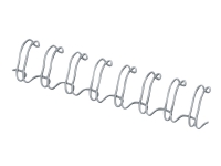 Fellowes - 10 mm - 34 ringer - A4 (210 x 297 mm) - 80 ark - sølv - 100 stk bindestreng - for Fellowes Galaxy E, Galaxy Wire, Quasar 130