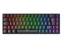 Havit GAMENOTE KB860L - Tastatur - bakgrunnsbelyst - Bluetooth, USB-C - tastsvitsj: brun svitsj - svart