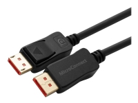 MicroConnect - DisplayPort-kabel - DisplayPort (hann) låst til DisplayPort (hann) låst - DisplayPort 1.4 - 1 m - 8 K 60 Hz (7680 x 4320) støtte - svart