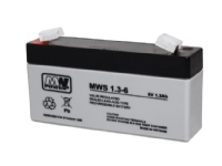 MW Power MWS 1.3-6, Forseglet blysyre (VRLA), 6 V, 1 stykker, Sort, 1,3 Ah, 310 g