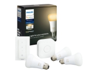 Philips Hue White Ambiance Starter Kit - 3 x E27 + Bridge + Dimming Switch - BT