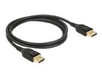 Delock - DisplayPort-kabel - DisplayPort (hann) til DisplayPort (hann) - DisplayPort 1.4 - 1 m - 8K-støtte - svart