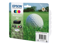 Epson 34 - 4-pack - svart, gul, cyan, magenta - original - blister - blekkpatron - for WorkForce Pro WF-3720, WF-3720DWF, WF-3725DWF