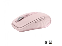 Logitech MX Anywhere 3 - Mus - laser - 6 knapper - trådløs - Bluetooth, 2.4 GHz - USB trådløs mottaker - rosa