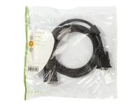 Nedis - VGA-kabel - HD-15 (VGA) (hann) til HD-15 (VGA) (hann) - 2 m - tommelskruer - svart