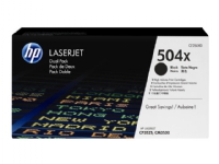 HP 504X - 2-pack - Høy ytelse - svart - original - LaserJet - tonerpatron (CE250XD) - for Color LaserJet CM3530, CM3530fs, CP3525, CP3525dn, CP3525n, CP3525x, CP3527, CP3529