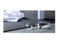 Sony WI-SP510 - Ørepropper med mikrofon - i øret - nakkebånd - Bluetooth - trådløs - hvit