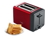 Bosch DesignLine TAT4P424 - Brødrister - 2 skive - 2 Spor - rød