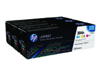 HP 304A - 3-pack - gul, cyan, magenta - original - LaserJet - tonerpatron (CF372AM) - for Color LaserJet CM2320fxi, CM2320n, CM2320nf, CP2025, CP2025dn, CP2025n, CP2025x