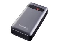Intenso PD20000 - Strømbank - 20000 mAh - 3 A - PD, QC 3.0 - 2 utgangskontakter (USB, USB-C) - på kabel: USB-C - antrasitt