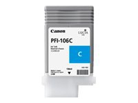 Canon PFI-106 C - 130 ml - cyan - original - blekkbeholder - for imagePROGRAF iPF6300, IPF6300S, iPF6350, iPF6400, iPF6400SE, IPF6450