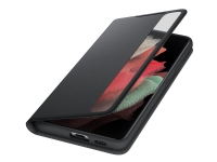 Samsung Smart Clear View Cover EF-ZG99P - Lommebok for mobiltelefon - svart - for Galaxy S21 Ultra 5G