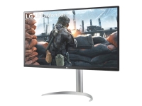 LG 32UP550-W - LED-skjerm - 31.5 - 3840 x 2160 4K UHD (2160p) @ 60 Hz - VA - 350 cd/m² - 3000:1 - HDR10 - 4 ms - 2xHDMI, DisplayPort, USB-C - høyttalere - matt hvit, matt svart, børstet mattsølv