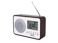 Camry CR1153, Bærbar, Digitalt, FM, LCD, Svart, Hvit, Plastikk, Tre