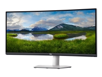 Dell S3422DW - LED-skjerm - kurvet - 34 - 3440 x 1440 WQHD @ 100 Hz - VA - 300 cd/m² - 3000:1 - 4 ms - 2xHDMI, DisplayPort - høyttalere - med 3-års Advanced Exchange Service and Premium Panel Exchange