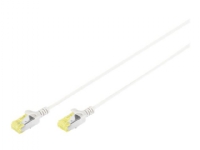 DIGITUS Slim - Koblingskabel - RJ-45 (hann) til RJ-45 (hann) - 3 m - 3.65 mm - UTP - CAT 6a - halogenfri, formstøpt, uten hindringer - grå