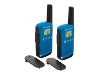 Motorola Talkabout T42 - Bærbar - toveis radio - PMR - 446 MHz - 16-kanalers - svart og blå (en pakke 2)