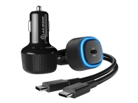 ALOGIC Rapid - Bilstrømadapter - 60 watt - Fast Charge, PD (USB-C) - på kabel: USB-C