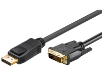 Goobay 71795, 1 m, DisplayPort, DVI-D, Hankjønn, Hankjønn, Gull