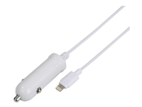 Hama Easy - Bilstrømadapter - 1 A (Lightning) - hvit - for Apple iPad/iPhone/iPod (Lightning)